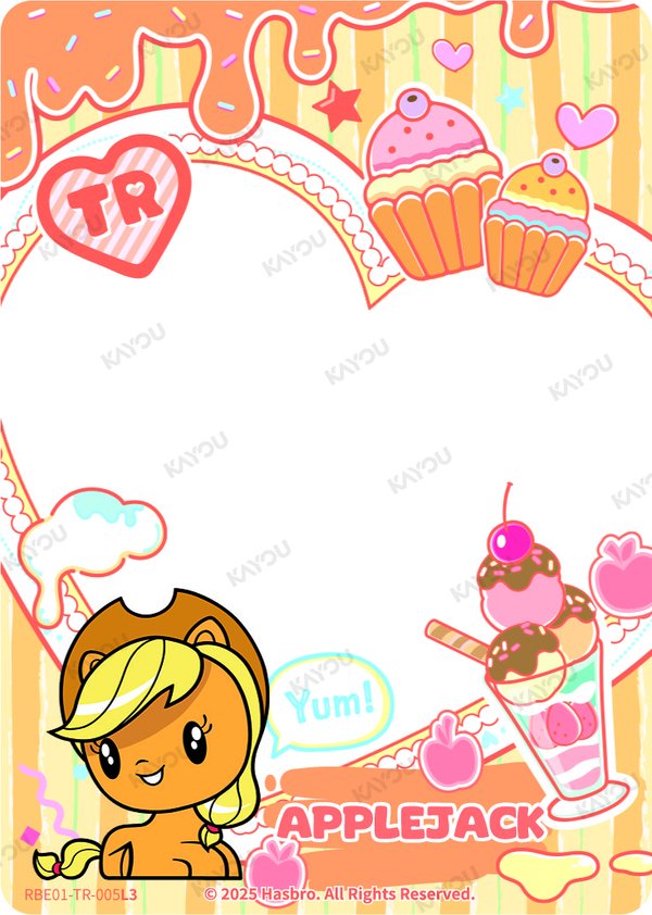 Applejack RBE01-TR-005L3 card from Rainbow Edition Series 1