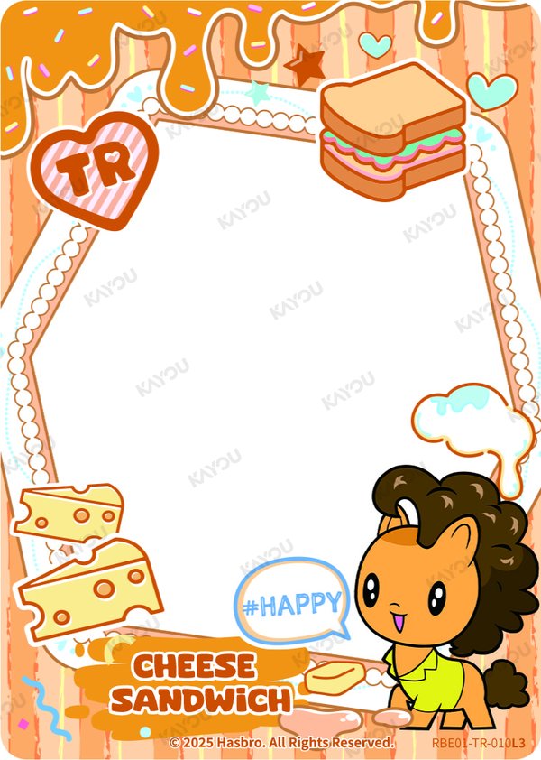 Cheese Sandwich RBE01-TR-010L3 card from Rainbow Edition Series 1