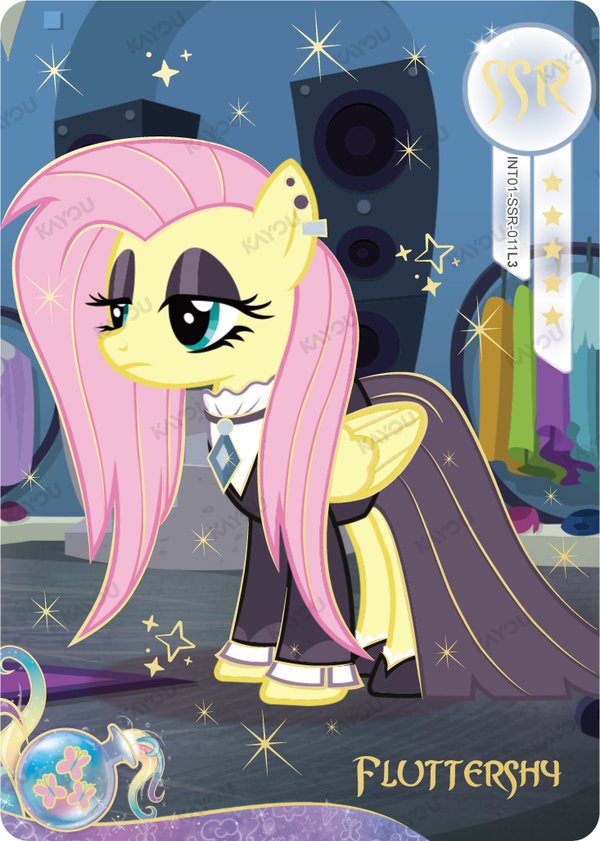 Fluttershy RBE01-SSR-011L3 card from Rainbow Edition Series 1