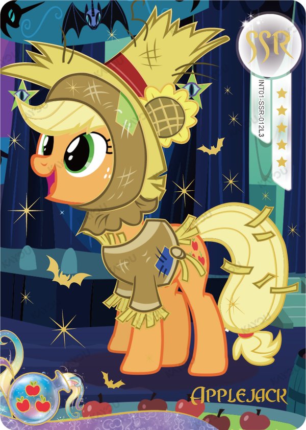 Applejack RBE01-SSR-012L3 card from Rainbow Edition Series 1