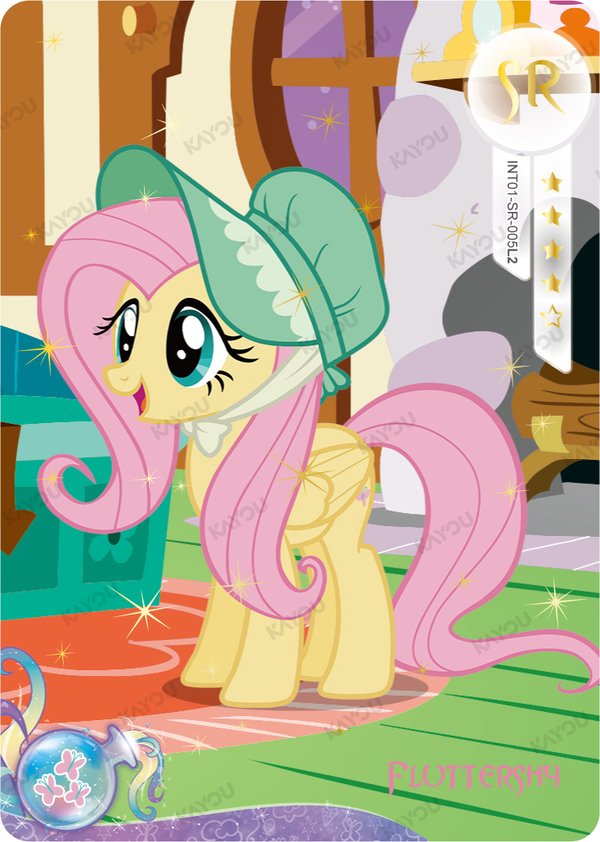 Fluttershy INT01-SR-005L2 card from Rainbow Edition Series 1
