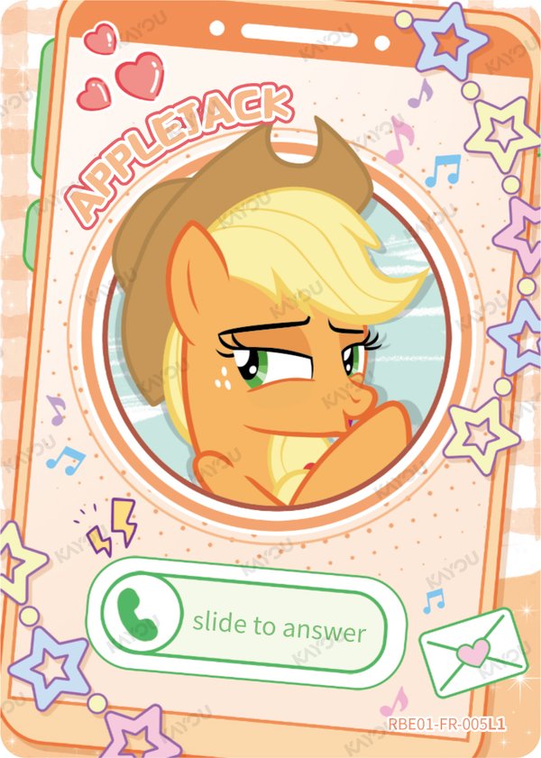 Applejack RBE01-FR-005L1 card from Rainbow Edition Series 1