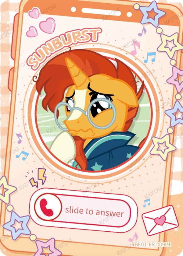 Sunburst RBE01-FR-009L1 card from Rainbow Edition Series 1