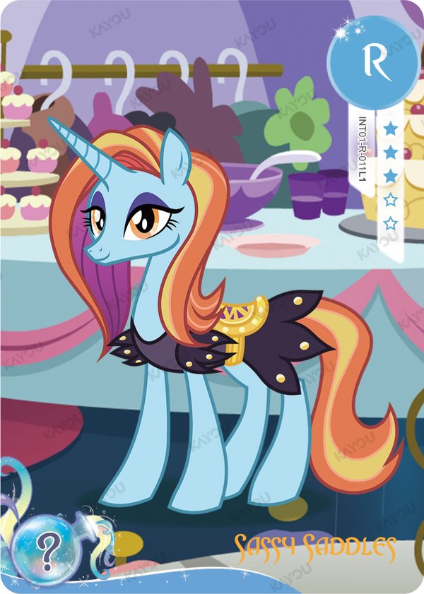 Sassy Saddles INT01-R-011L1 card from Rainbow Edition Series 1