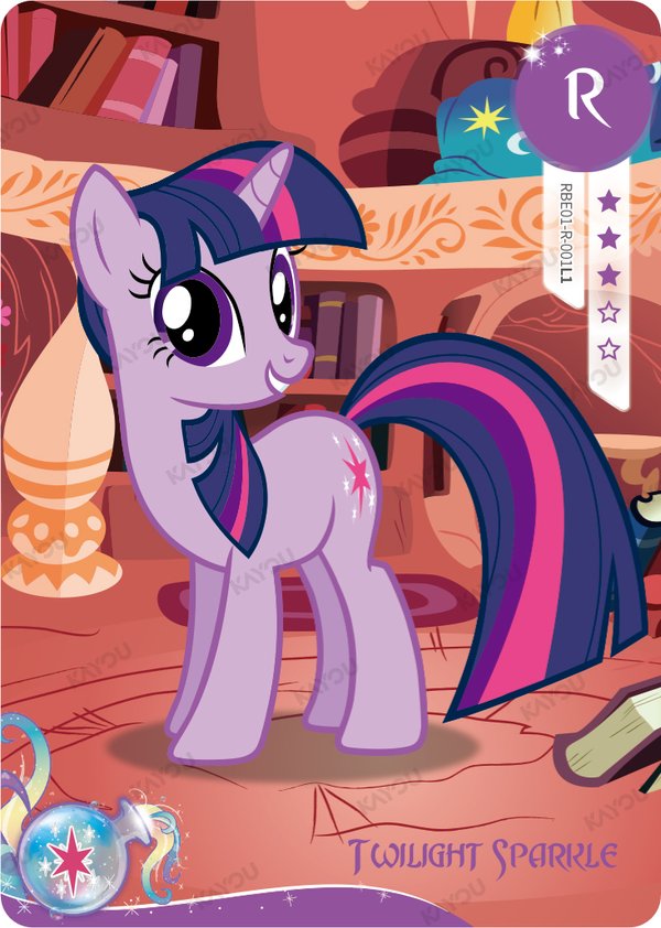 Twilight Sparkle RBE01-R-001L1 card from Rainbow Edition Series 1