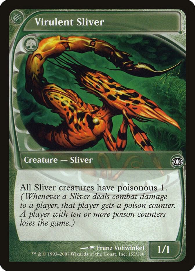 Virulent Sliver 155 card from Future Sight