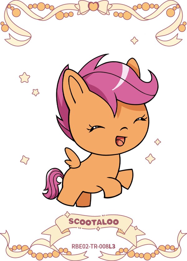 Scootaloo RBE02-TR-008L3 card from Rainbow Edition Series 2