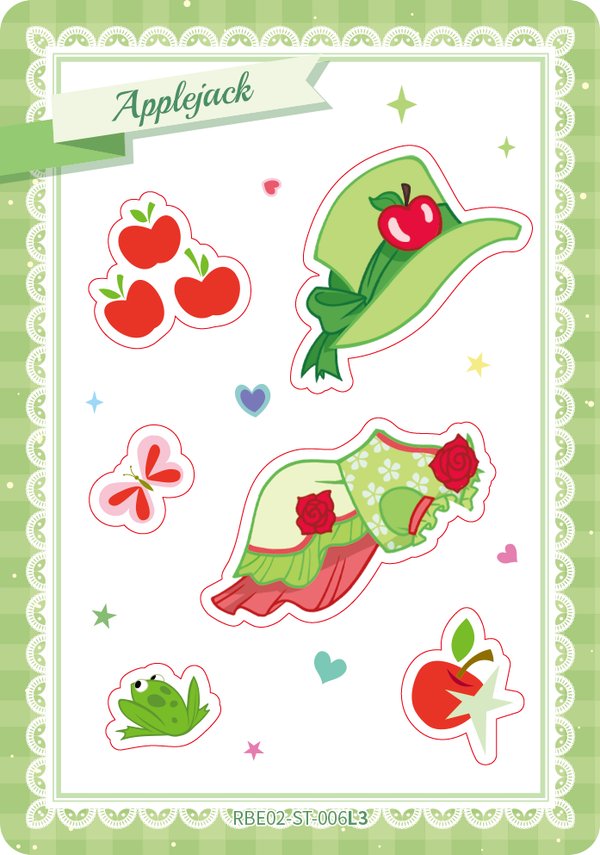 Applejack RBE02-ST-006L3 card from Rainbow Edition Series 2