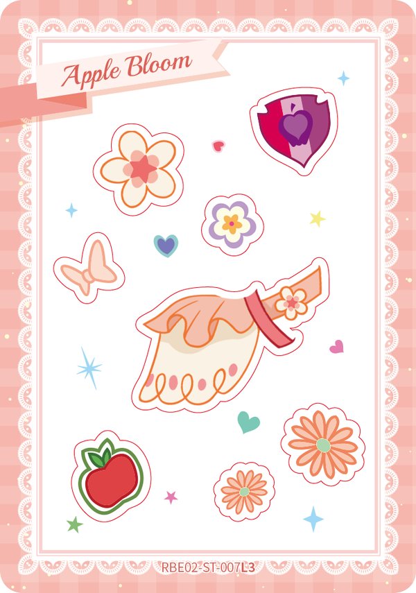Apple Bloom RBE02-ST-007L3 card from Rainbow Edition Series 2