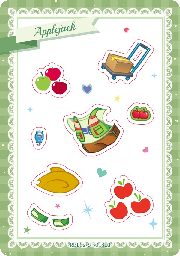Applejack RBE02-ST-018L3 card from Rainbow Edition Series 2