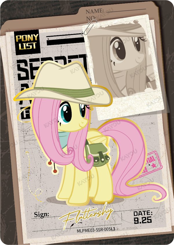 Fluttershy MLPME03-SSR-005L3 card from Rainbow Edition Series 2