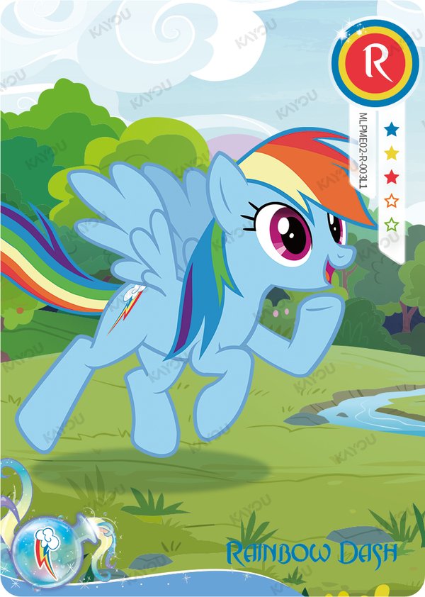 Rainbow Dash MLPME02-R-003L1 card from Rainbow Edition Series 2