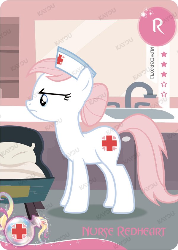 Nurse Redheart MLPME02-R-007L1 card from Rainbow Edition Series 2