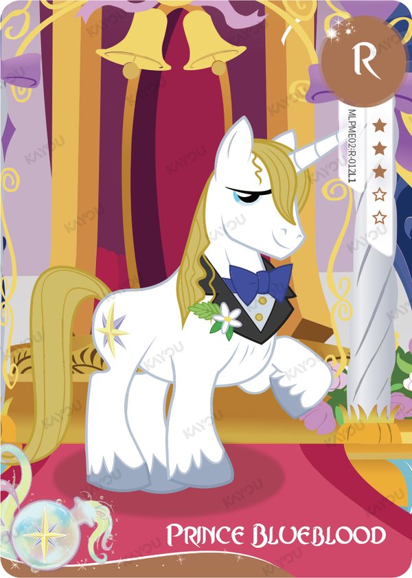 Prince Blueblood MLPME02-R-012L1 card from Rainbow Edition Series 2