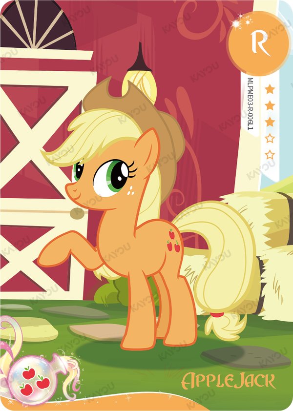Applejack MLPME02-R-021L1 card from Rainbow Edition Series 2