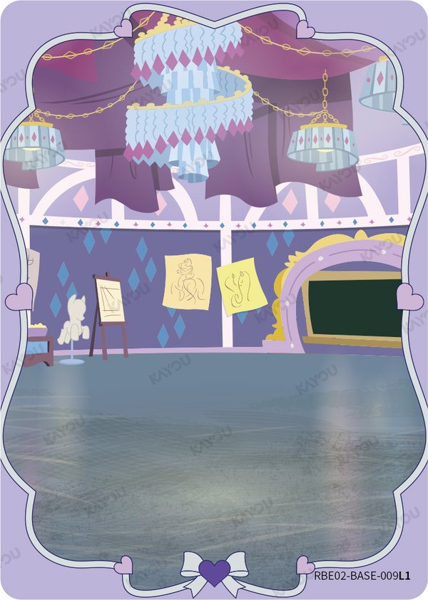 Rarity's Classroom RBE02-BASE-009L1 card from Rainbow Edition Series 2