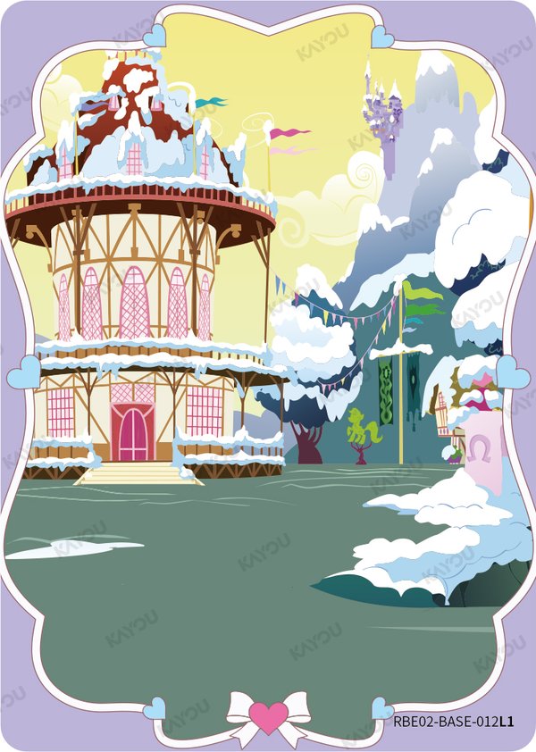 Ponyville Town Hall RBE02-BASE-012L1 card from Rainbow Edition Series 2