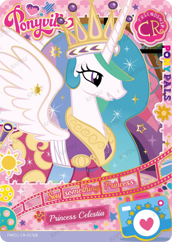 Princess Celestia FME-01-CR-007L5 card from Fun Moments Edition Series 1