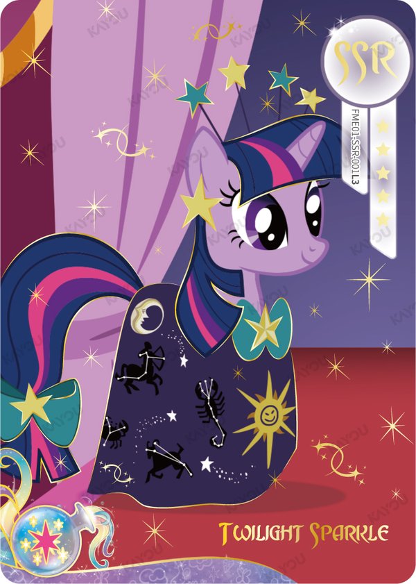 Twilight Sparkle FME01-SSR-001L3 card from Fun Moments Edition Series 1