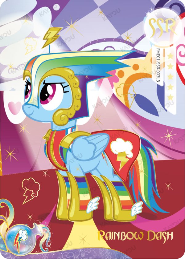 Rainbow Dash FME01-SSR-003L3 card from Fun Moments Edition Series 1