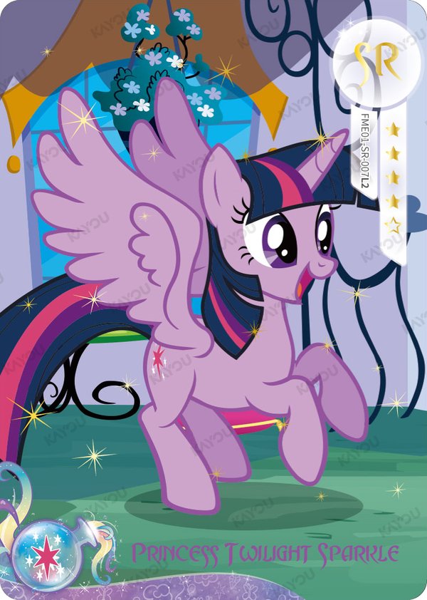 Princess Twilight Sparkle FME01-SR-007L2 card from Fun Moments Edition Series 1