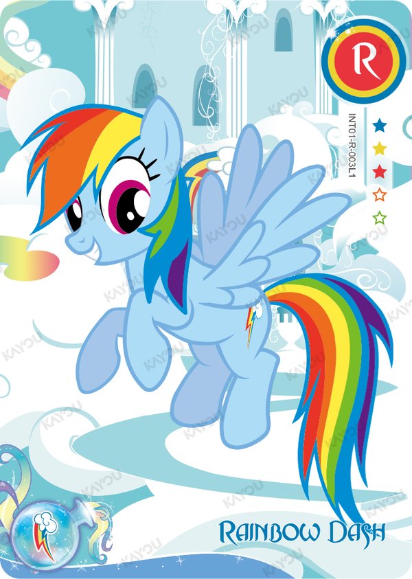 Rainbow Dash INT01-R-003L1L1 card from Fun Moments Edition Series 1