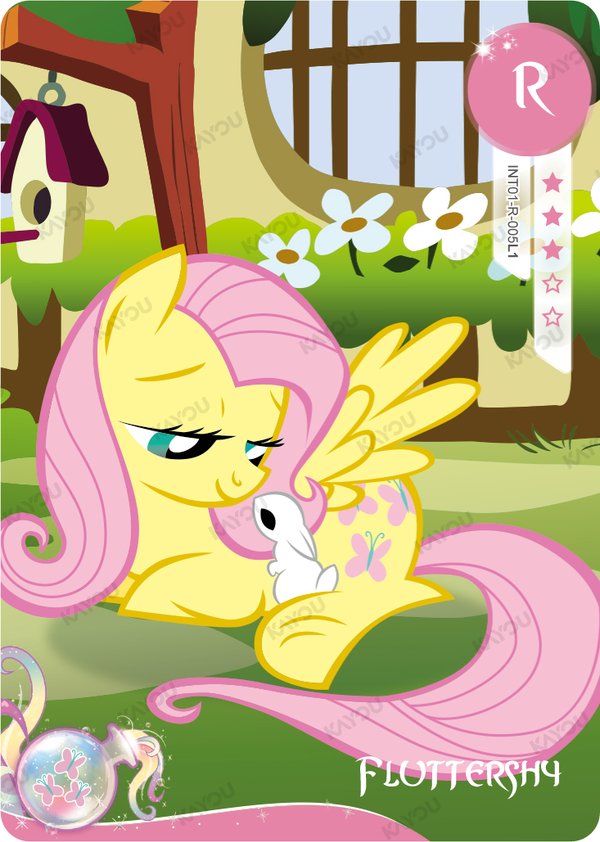 Fluttershy INT01-R-005L1L1 card from Fun Moments Edition Series 1