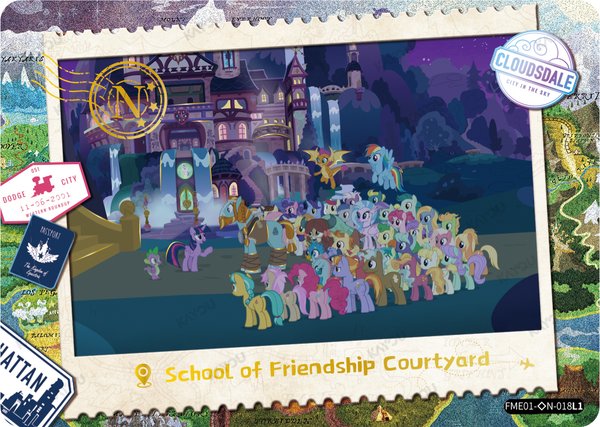 School of Friendship Courtyard FME01-◇N-018L1 card from Fun Moments Edition Series 1