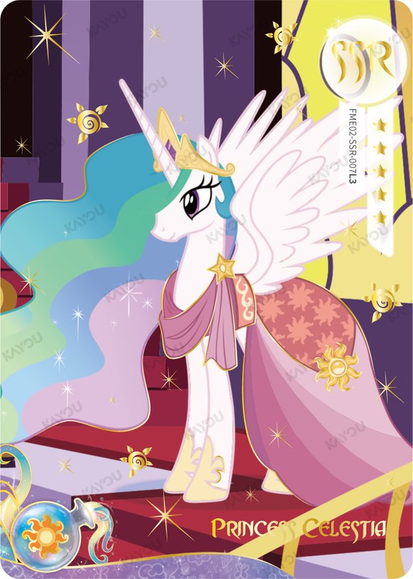 Princess Celestia FME02-SSR-007L3 card from Fun Moments Edition Series 2