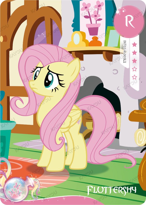 Fluttershy INT03-R-005L1 card from Fun Moments Edition Series 2