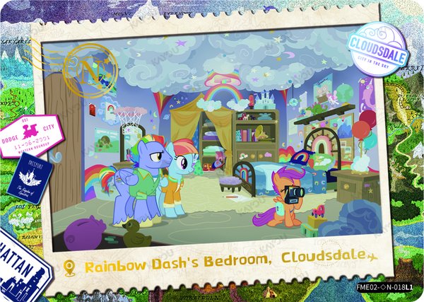 Rainbow Dash's Bedroom, Cloudsdale FME02-◇N-018L1 card from Fun Moments Edition Series 2