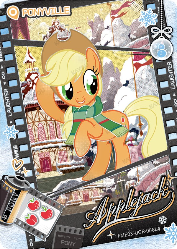 Applejack FME03-UGR-006L4 card from Fun Moments Edition Series 3