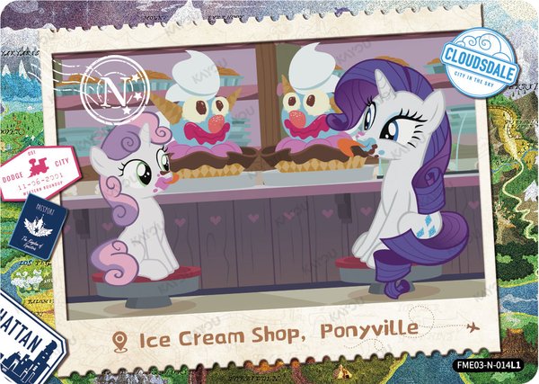 Ice Cream Shop, Ponyville FME03-N-014L1 card from Fun Moments Edition Series 3