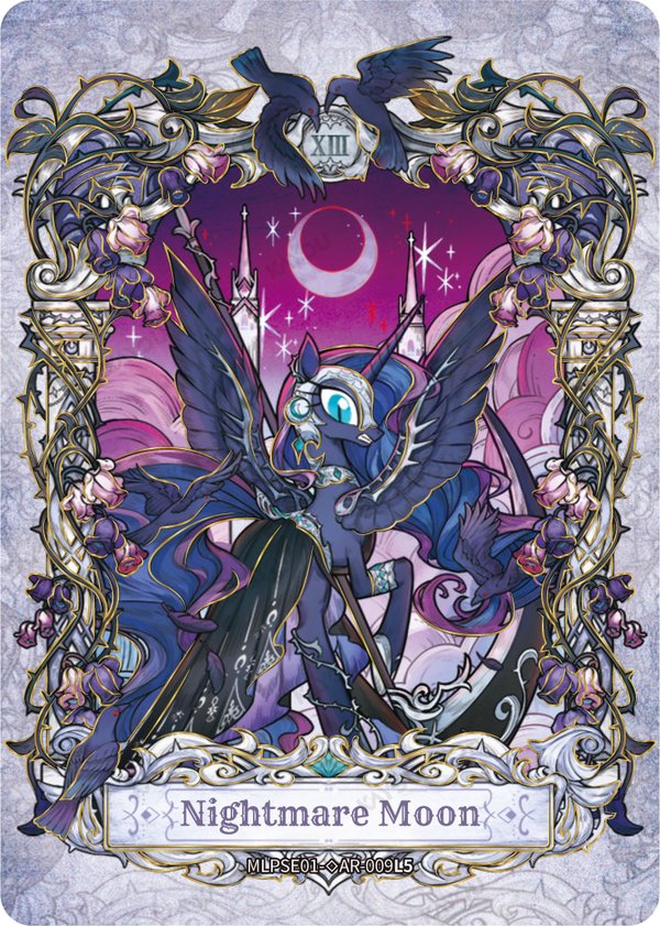 Nightmare Moon MLPSE01-◇AR-009L5 card from Star Edition Series 1