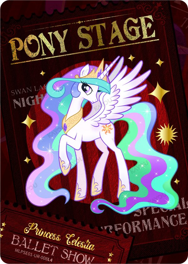 Princess Celestia MLPSE01-UR-008L4 card from Star Edition Series 1