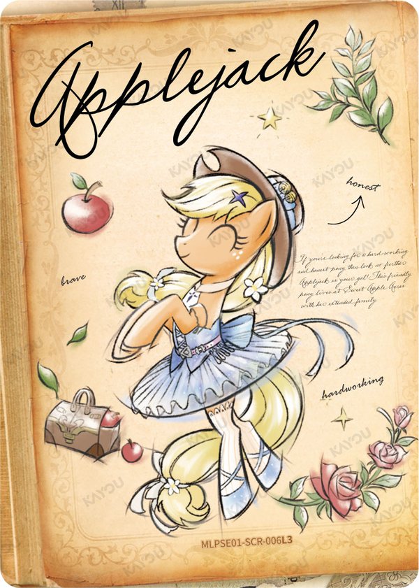 Applejack MLPSE01-SCR-006L3 card from Star Edition Series 1