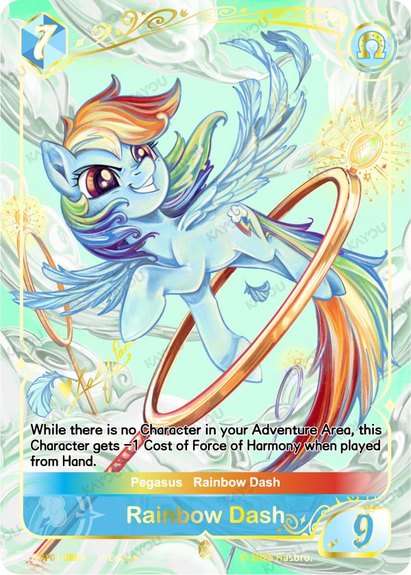 Rainbow Dash ※BP01-GR05 card from Fantasy Wonderland Booster Pack