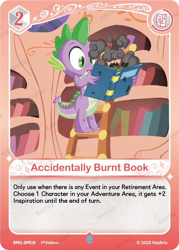 Accidentally Burnt Book BP01-SPR18 card from Fantasy Wonderland Booster Pack