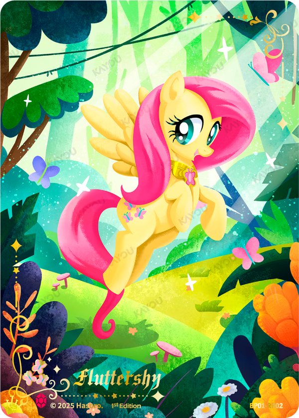 Fluttershy BP01-RR02 card from Fantasy Wonderland Booster Pack