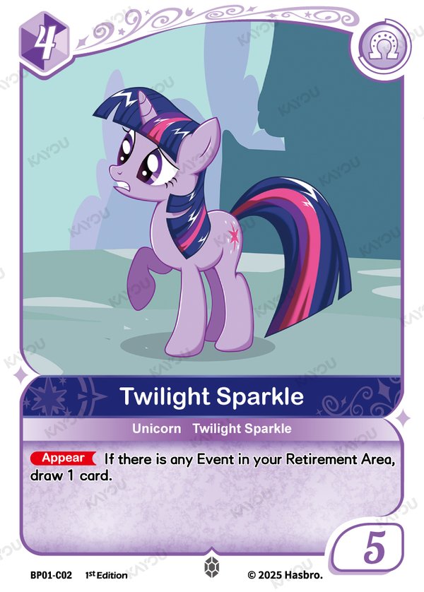 Twilight Sparkle BP01-C02 card from Fantasy Wonderland Booster Pack