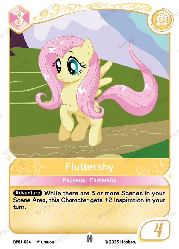 Fluttershy BP01-C04 card from Fantasy Wonderland Booster Pack