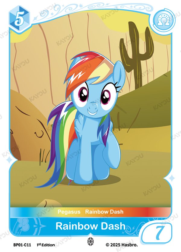Rainbow Dash BP01-C11 card from Fantasy Wonderland Booster Pack