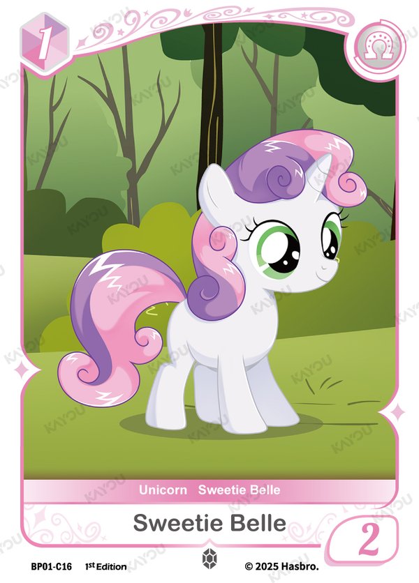 Sweetie Belle BP01-C16 card from Fantasy Wonderland Booster Pack