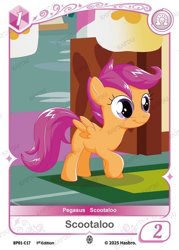 Scootaloo BP01-C17 card from Fantasy Wonderland Booster Pack