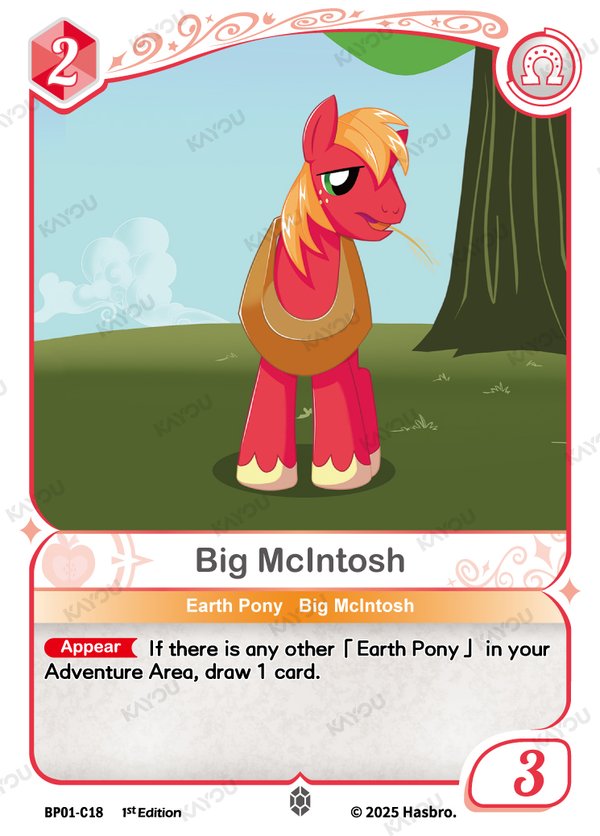 Big McIntosh BP01-C18 card from Fantasy Wonderland Booster Pack