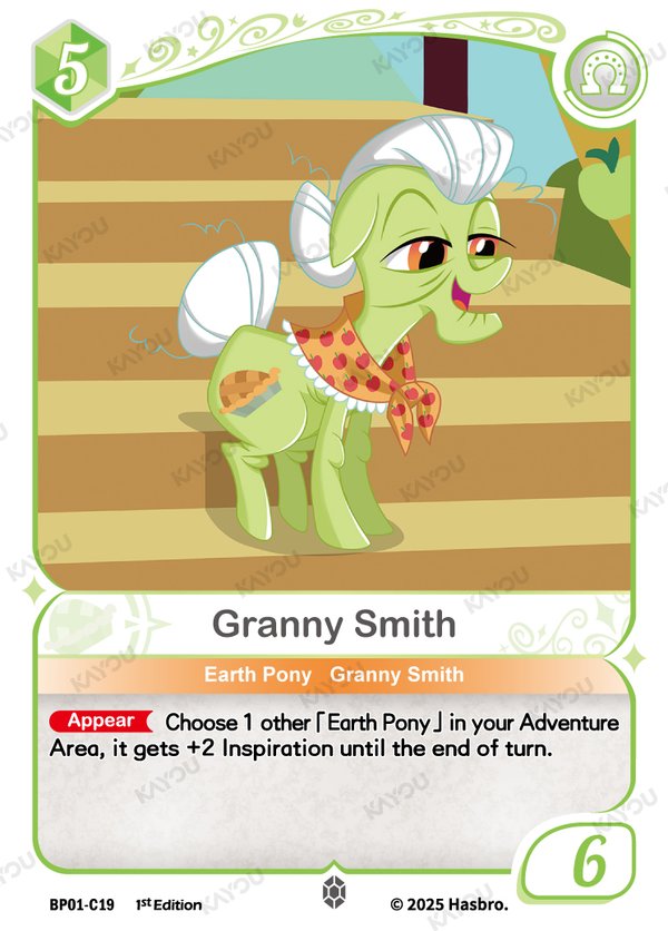 Granny Smith BP01-C19 card from Fantasy Wonderland Booster Pack
