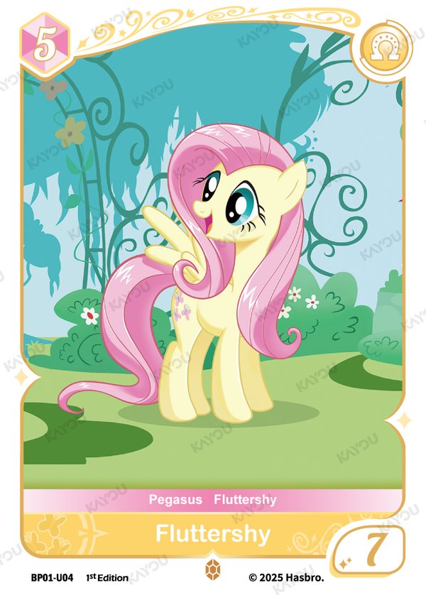 Fluttershy BP01-U04 card from Fantasy Wonderland Booster Pack