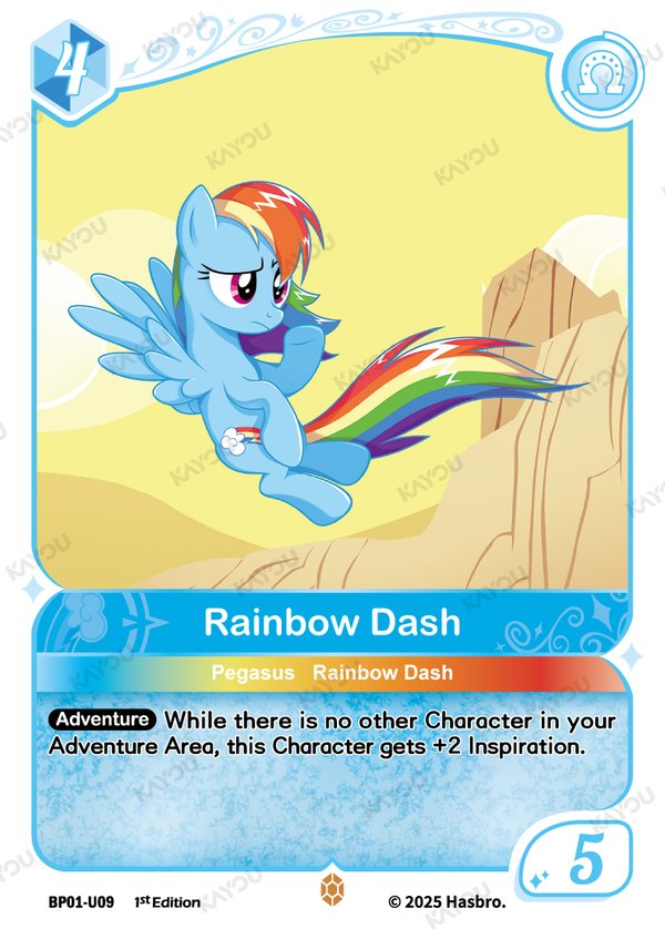 Rainbow Dash BP01-U09 card from Fantasy Wonderland Booster Pack