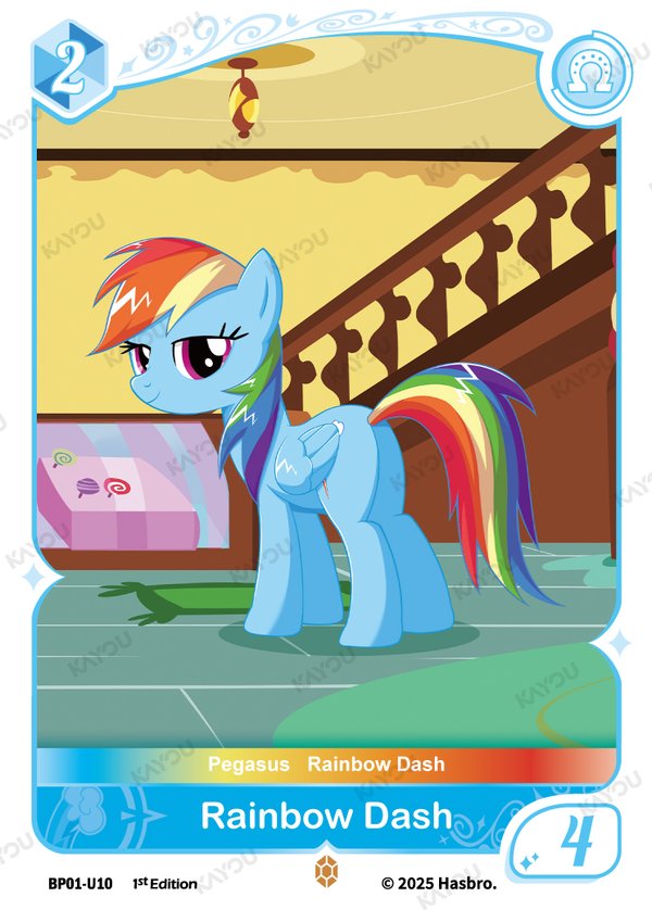 Rainbow Dash BP01-U10 card from Fantasy Wonderland Booster Pack