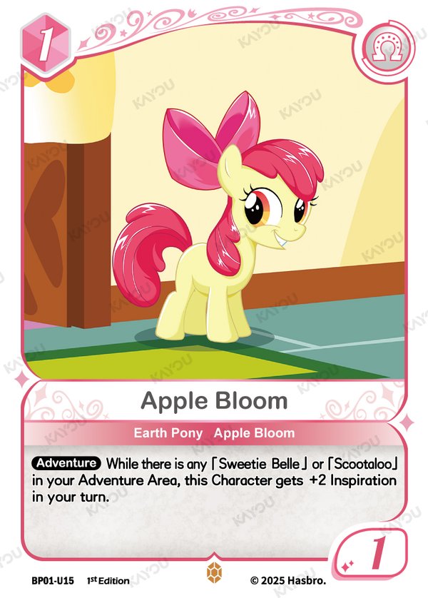 Apple Bloom BP01-U15 card from Fantasy Wonderland Booster Pack